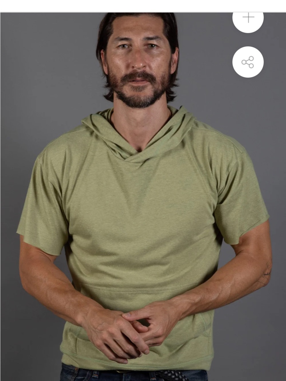Men's Jersey Tee kangaroo pocket hoodie